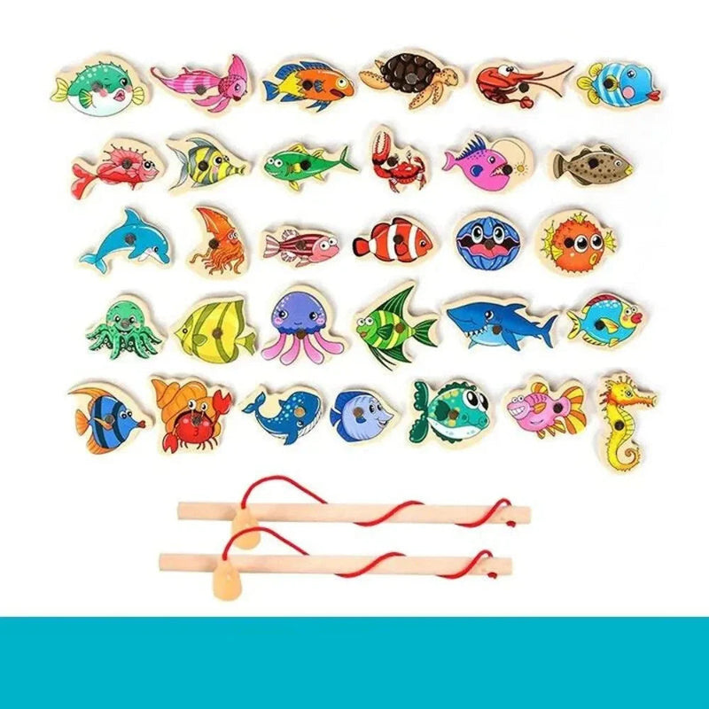 Pescária magnética - brinquedo de pescaria para crianças