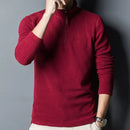 Moletom aconchegante masculino com  zíper e gola grossa