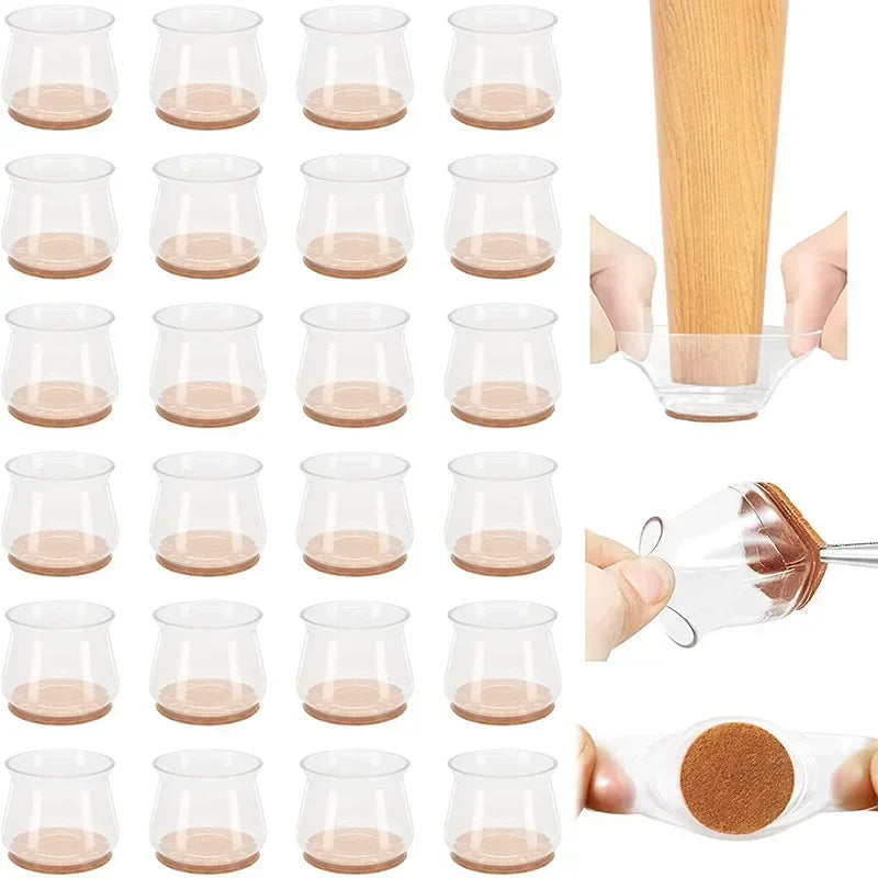 Capas protetoras ante riscos para pés de móveis em geral.